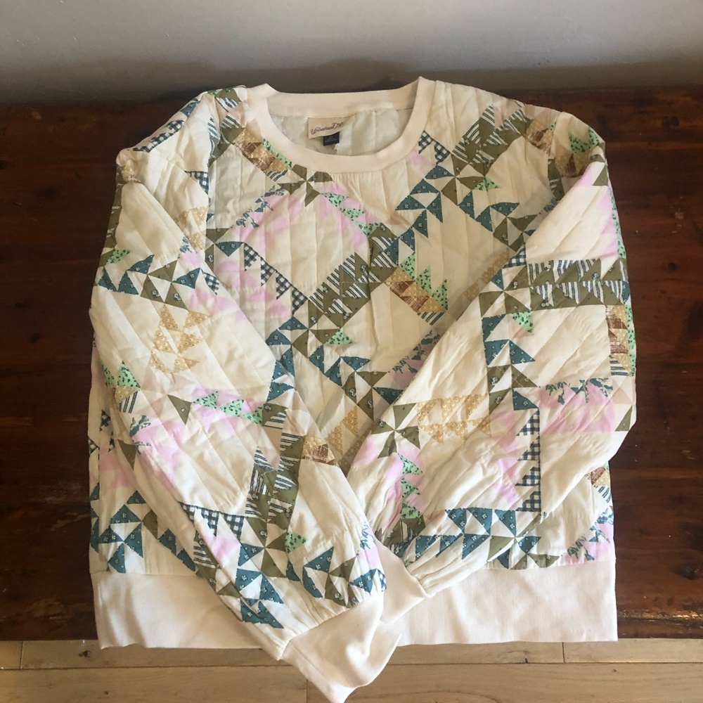 Target universal thread patchwork sweatshirt xs brand new with tags